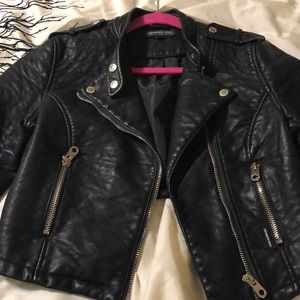 Black biker jacket never worn